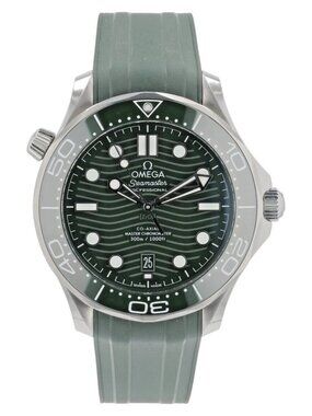 Omega Seamaster Diver Steel GREEN Dial 42mm Auto Men's Watch 210.32.42.20.10.001